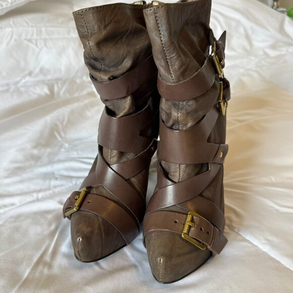 Michael Kors Platform Heeled Boots, Size 6 - Picture 2 of 6